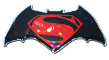 superman batman logo red black reflective domed dc comics emblem vinyl decal picture