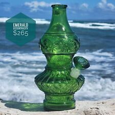 Vintage Upcycled Rare Pressed Glass Bottle Bong picture