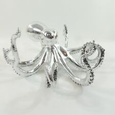 Silver Chrome Finish Polyresin Octopus 11 x 11