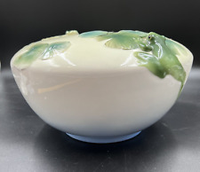 Franz Porcelain Amphibia Frog and Lily Pad Large 3-D Centerpiece Bowl Vase EUC picture