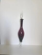 Vintage Italian Blown Amethyst Glass Decanter picture