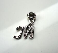 Small Letter M Charm with Crystals picture