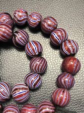 Beautiful Fancy Candy Glass Beads,African Trade Beads Strand 18.3mm picture