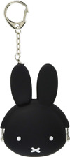 New JAPAN Miffy BLACK Rabbit Mini Coin Key Ring Clip Bag Holder Purse Mascot picture