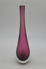 Cranberry And Clear Bud Vase 10
