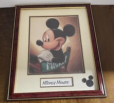 RARE FRAMED VINTAGE WALT DISNEY DIRECTORS CHAIR ART PRINT MICKEY MOUSE picture