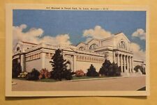Vintage Linen Postcard Art MUSEUM Forest Park St. Louis Missouri MO J28 picture