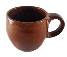 Vintage Jugtown Ware Pottery Mug Brown Coffee Rustic Primitive Retro 4