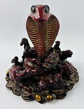 Chinese Feng Shui Twelve Zodiac Animal Red Resin Figurine picture