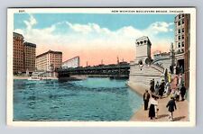 Chicago IL-Illinois, Michigan Boulevard Bridge, Ladies & Gents, Vintage Postcard picture