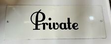 “PRIVATE” 3.5” x 10” Enamel Sign picture