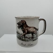 Vintage Speckled Pottery Mug Cup Irish Setter Dog EUC great Gift Idea picture