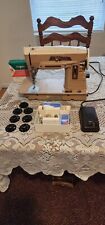 Vintage Singer Sewing Machine 403A W/ Foot Pedal And Power Cord Plus Cams/Discs picture