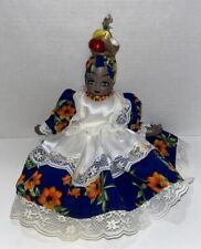 Vintage Rio De Janeiro Brazil Souvenir Doll 12” Native American Fruit On Head picture