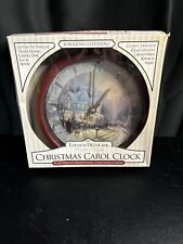 Vintage Thomas Kinkade Christmas Carol Clock 