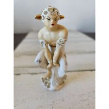 Vintage faun satyr goat mythical boy geisha rhinestone figurine statue unique picture