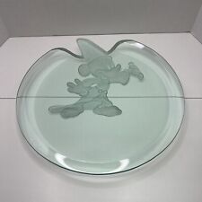RARE Signed Guenther Luna Sorcerer Mickey Etched Crystal Glass Dish LE 17 Of 75 picture