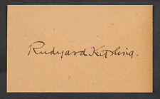 Rudyard Kipling Autograph Reprint On Genuine Original Period 1910s 3X5 Card  picture