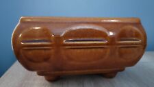 California Pottery Planter 556 Brown Footed Ceramic 6.25” picture