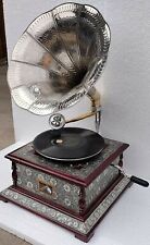 Antique look HMV Gramophone Fully Working ,Antique Design Phonograph win-up reco picture