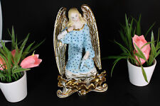 Antique French vieux paris porcelain angel holy water font marked JP  picture