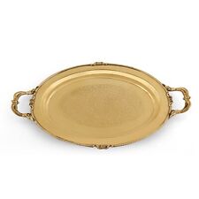 Brass Serving Tray with Handle picture