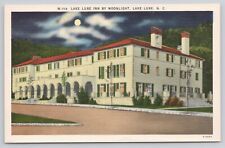 Lake Lure Inn by Moonlight NC North Carolina Hotel Vintage Postcard picture