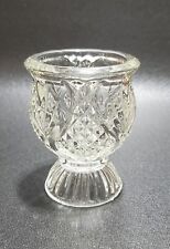 Vintage Avon, Diamond & Fan, Pineapple Pattern, Clear Glass Votive Candle Holder picture