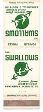 c1960s The Swallows Restaurant Ashtabula Ohio OH Vintage Matchbook Cover picture
