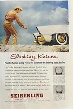 Rare 1950's Vintage Original Seiberling Car Tires Truck Auto Ad Advertisement picture