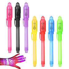 New 7pcs Invisible Ink Spy Pen Built in UV Light Magic Marker Secret Message picture