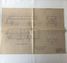 1935 Coachbuilder Bus Design Blueprint Rendering Blue Print Coach Bus Truck picture