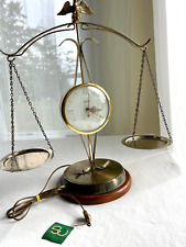 VTG Sessions:United EAGLE SCALES OF JUSTICE Mantle Clock works w/ TAG  1940s USA picture