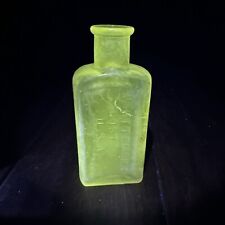 Vintage Manganese Uranium Glass Whittemore Boston USA Aqua Glass Bottle picture