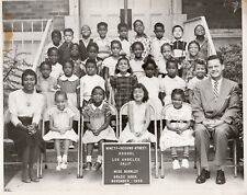 African American Students 92nd Street School Los Angeles CA 1950s Vintage Photo picture