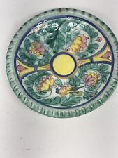 Handpainted Italian Plate Wall Decor Bird Flowers Italian Pottery picture