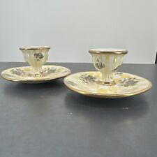 Vintage MacKenzie Childs Pair Of Egg Cup Lemon Curd 1995 picture