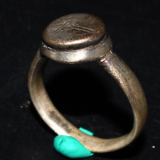 Authentic Ancient Islamic Silver Ring with Engraved Bezel in Perfect Condition picture