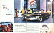 1959 Pontiac Vintage Print Ad TWO PAGES You Get A Fresh Point Of View  picture