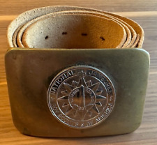 1937 National Jamboree Handmade Leather Belt and Buckle Size 40 Boy Scouts BSA picture