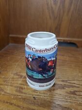 Canterbury Cup Horse Races Ceramic Beer Stein Mug Reed Palmer  1988 Horse Racing picture