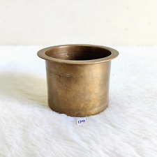 1930s Vintage Brass Holy Water Pot Panchapatra Rich Patina Collectible Old 170 picture