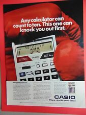 1982 CASIO The Contender Calculator photo print ad picture