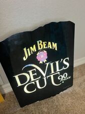 Jim Beam Devils Cut Bourbon Light Up LED Sign Game Room Man Cave picture