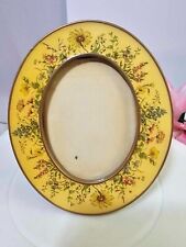 Vtg The Bucklers Handcrafted Floral Tabletop Photo Picture Frame Oval-S10 picture