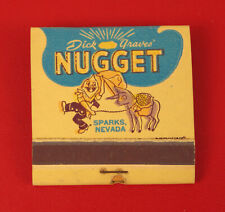 VINTAGE DICK GRAVES NUGGET CASINO GAMBLING SPARKS NEVADA MATCHBOOK MATCHES RARE  picture