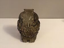 Wise Old Owl Bank Embossed Piggy Bank Retro Vintage picture