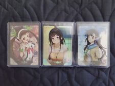 Goddess Story Waifu Holo Foil SR Cards (3) BAKEMONOGATARI / HYOUKA / NISEKOI picture
