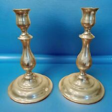 Set Of Two Vintage DuPont Kirk Stieff Pewter Candle Holders picture