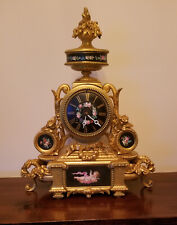 Beautiful 1860s S. Marti French gilt mantel clock restored, working picture